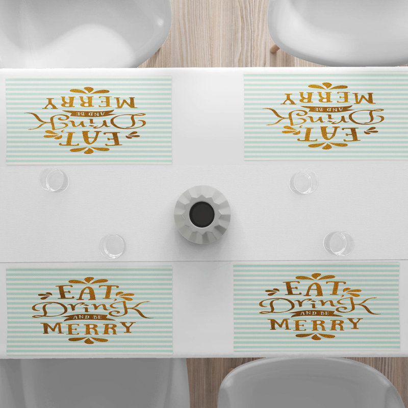 Polyester Striped Rectangle Placemat