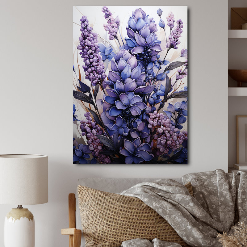 Fleur mauve «Enchanting Fragrance II», impressions murales florales et botaniques, H 20 po x l 12 po x P 1 po, Toile tendue