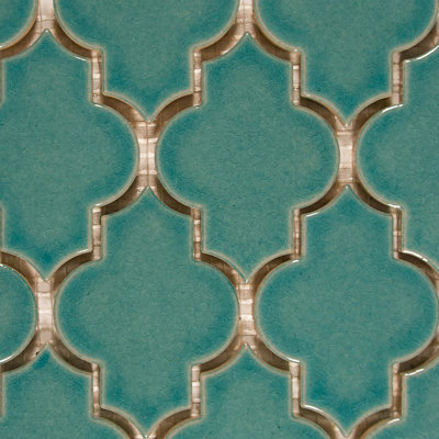 Alhambra 3" x 4" Ceramic Arabesque Mosaic Wall Tile