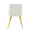 Ensemble de 2 chaises d'appoint en cuir synthétique blanc Gaines