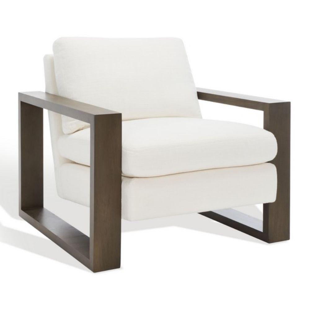 Elinor Linen Armchair, White