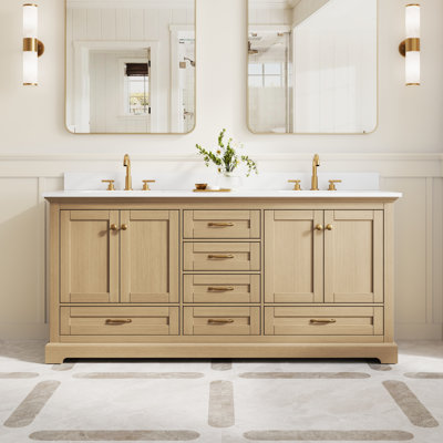 Meuble-lavabo autoportant avec comptoir et lavabo en marbre de culture