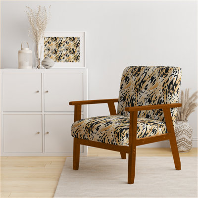 Fauteuil d'appoint rembourré Feline Grace Cheetah Print