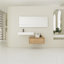 Meuble-lavabo mural spacieux et élégant avec lavabo en résine durable