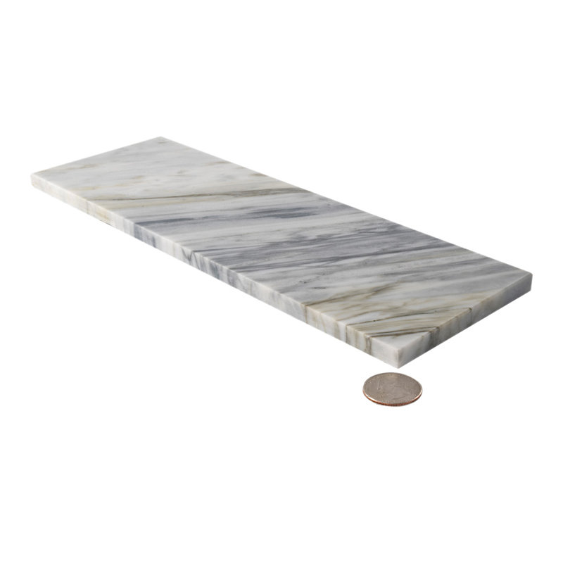 4" X 12" Honed Subway Marble Tile, Dark Gray