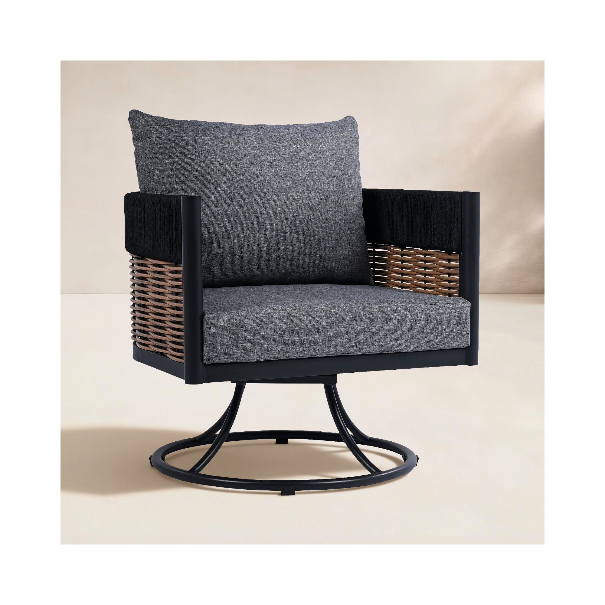 Harrison Swivel Chair, Gray