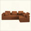 Canapé modulaire en forme de L, canapé modulaire en velours côtelé de style minimaliste moderne-1376998820