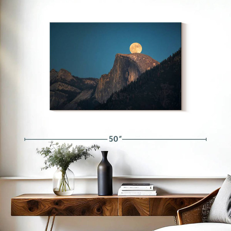 Oberle Half Dome Supermoon, 24" H x 36" W
