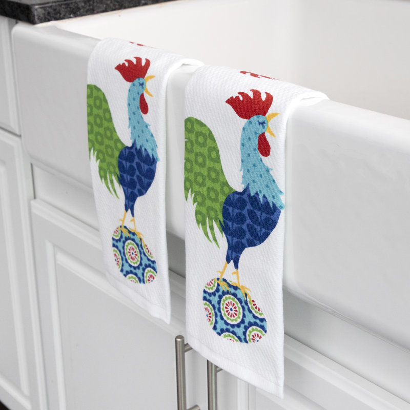 T-fal Dual Kitchen Dish Towel, Rooster