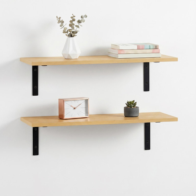 2 Piece Floating Shelf, 50cm W X 20cm D X 15cm H