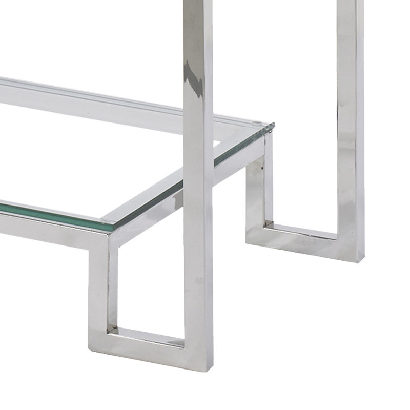Console Cutts, Argent, H 31,1 po x l 47,3 po x P 13,7 po
