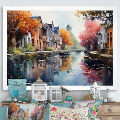 Pointillisme du canal rose vibrant - impression
