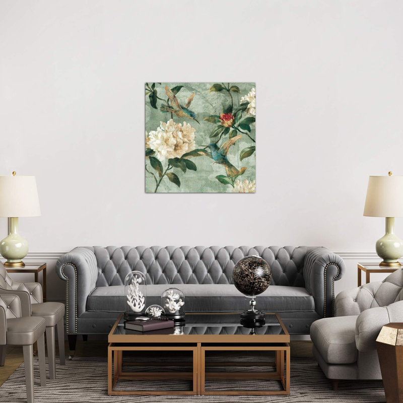 Silver Seascape II by Michelle Matthews - Wrapped Canvas Print, 45.72 cm H x 45.72 cm W, White Floater Framed