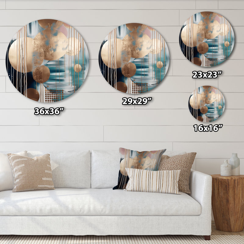 Décoration murale en V aux couleurs douces, formes et lignes, H 29 po x l 29 po x P 1 po