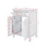 Ensemble de meuble-lavabo contemporain 48 po avec lavabo en céramique, unité de rangement avec tiroir rabattable et porte à deux niveaux-1295582088-1295582095