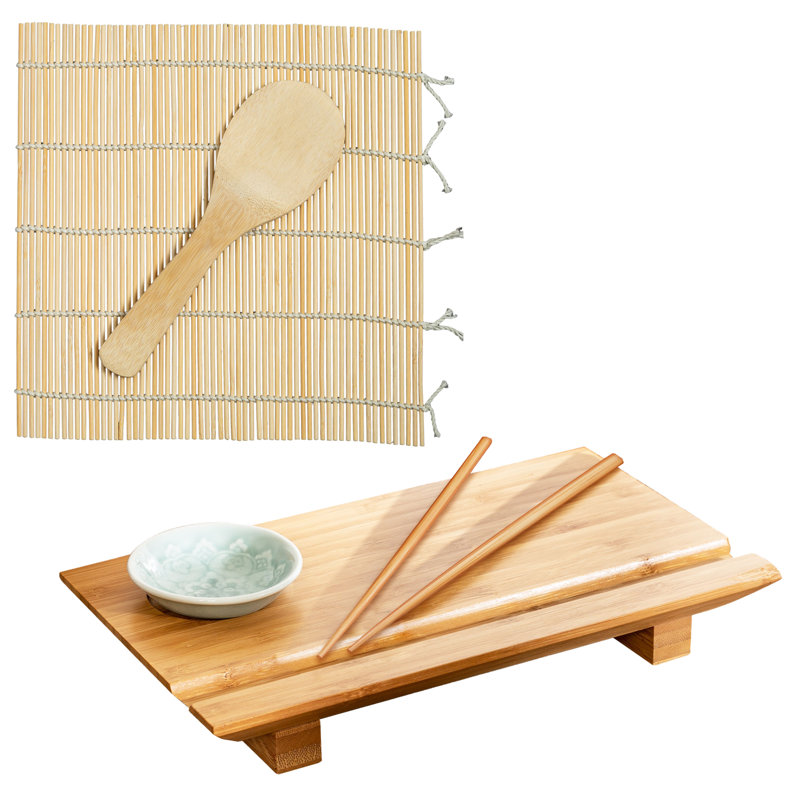 Joyce Chen Sushi Board And Sushi Roller Set