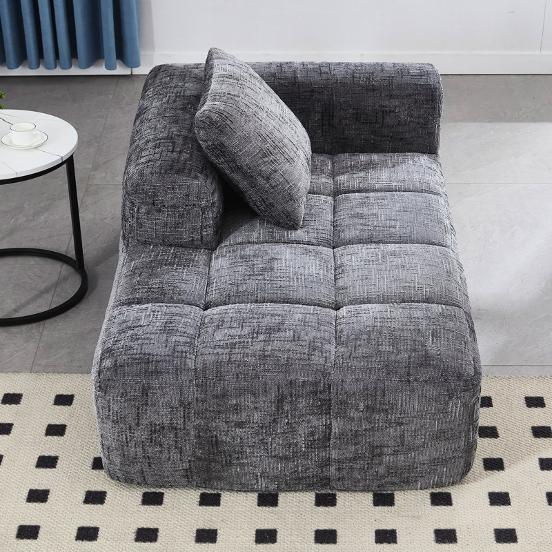 Canapé-lit moderne en chenille pour espace de vie - Mousse à rebond rapide, tissu élégant, siège relaxant, sièges profonds et spacieux élégants
