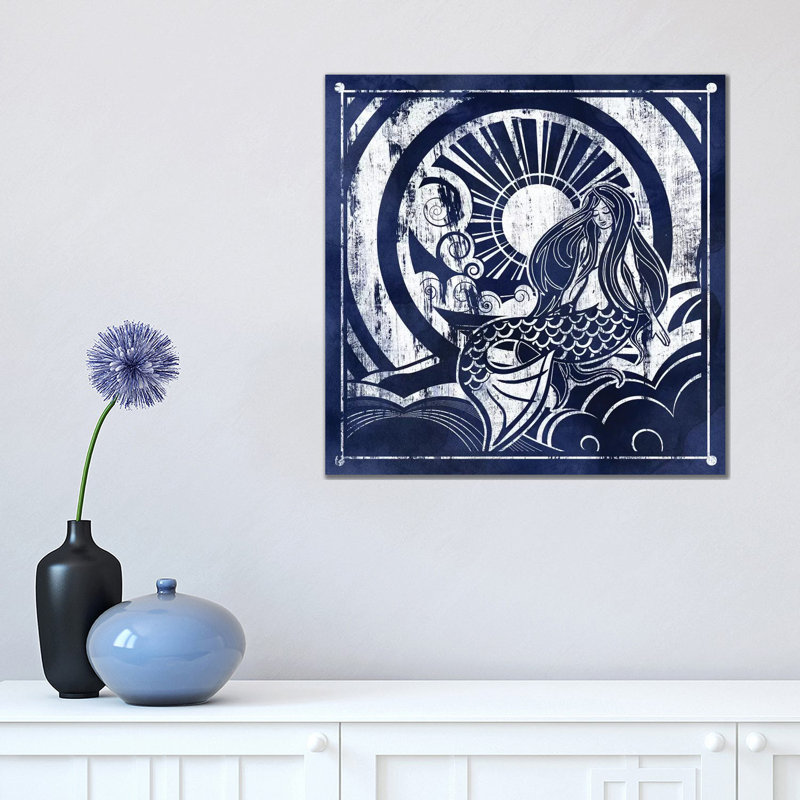 Ink Dip Mermaid by PI Galerie - Wrapped Canvas Print, 45.72 cm H x 45.72 cm W