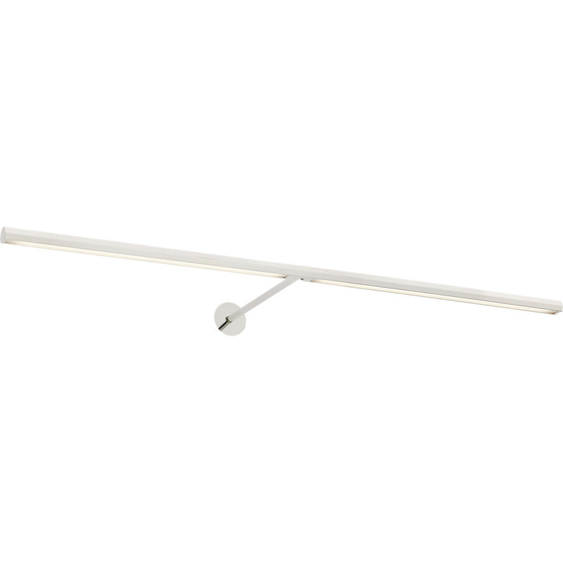 Plural Faceted Picture Light, Polished Nickel, 0.7" H x 30" W x 8.9" D, 20.8