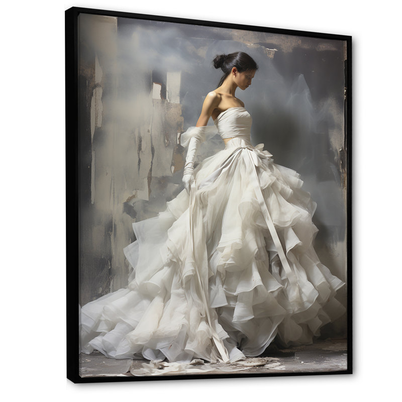 «Gray Modern Ballet Dance Motion I - Fashion», art mural, H 20 po x l 12 po x P 1 po, Cadre flottant noir