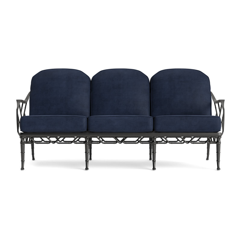 Calcutta Outdoor 3 - Seat Patio Sofa, Fusion Neptune, Textured Pewter