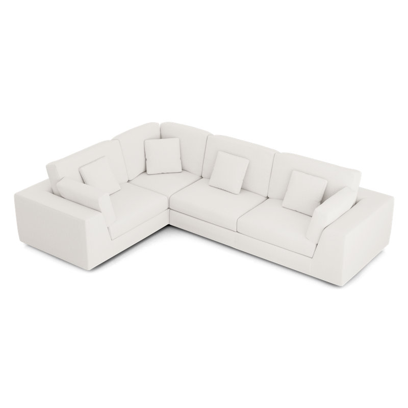 Perry Modular Sofa Set 07, Chalk Fabric