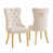 Beige Velvet-Gold Leg