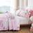 3-Pieces Floral Quilt Set, Vibrant Printed Quilt Bedding with 2 Pillowcases-116926244-116926243