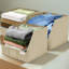 Cubes de rangement ouverts à l'avant 12 x 12 x 10 - Bacs de rangement trapézoïdaux pour placard, organisateur en tissu facile d'accès pour vêtements, serviettes, chandails, paquet de 3