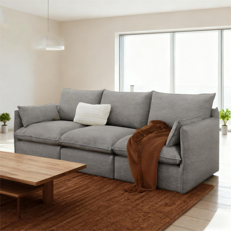 Canapé modulaire Cloud de 94,6 po Rinnes, 3, H 37 po x l 94,6 po x P 34,6 po