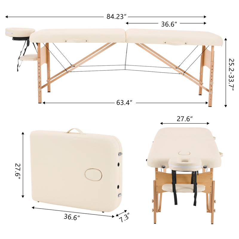 213.9cm Rectangular Adjustable Folding Table, 85.6cm H x 213.9cm L x 70.1cm D, White