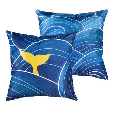 Housse de coussin d'extérieur Mermaid Waves