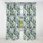 Rideau occultant en velours vert et mauve à motif tropical vert - Rideau floral-107546388