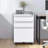3 Drawer Mobile File Cabinet With Lock,Metal Filing Cabinets For Home Office Organizer Letters/Legal/A4,Fully Assembled Except Wheels-546050203