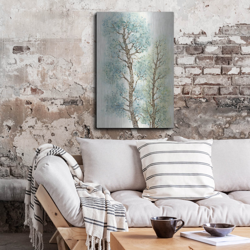 «Tranquil Tree Tops I» par Tim O'Toole, art mural en métal, H 36 po x l 24 po