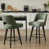 Black Footrest - Sage Green