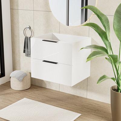 Meuble-lavabo blanc 24 po, sans lavabo inclus