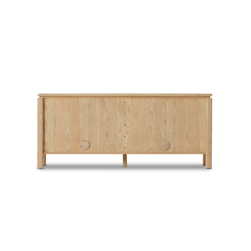 Eboni 73'' Natural Solid Wood Mid-Century Sideboard