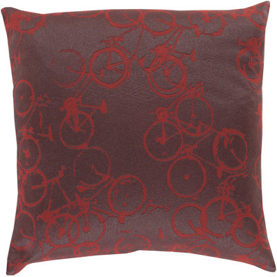 Pedal Power Embroidered Down Throw Pillow