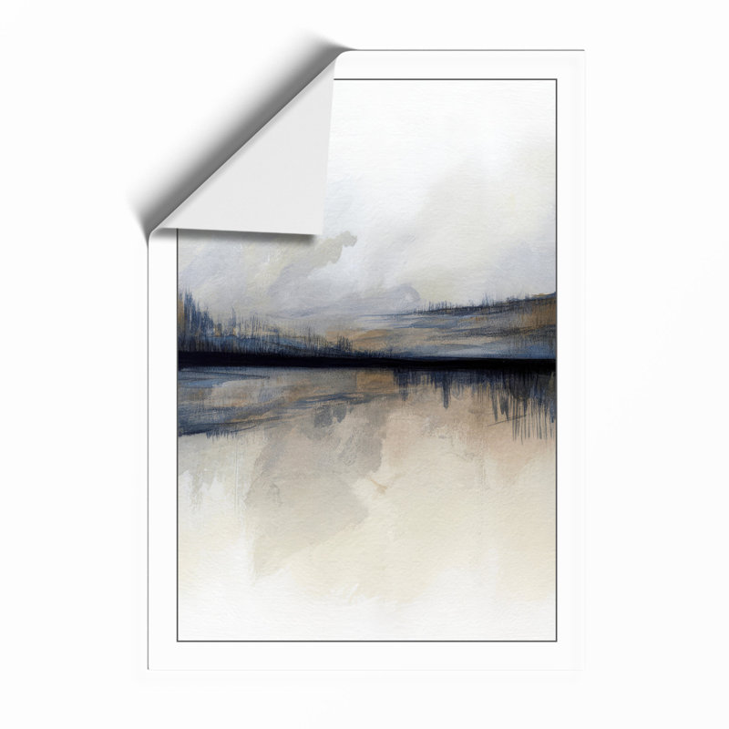 Quiet Northern Lake Scandinavian - Framed Print, A4 - 29.7 x 21.0 cm, Unframed