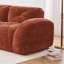 Canapé en forme de U sans os, conception capitonnée, fond en éponge haute densité 32D, conception antidérapante, aucun assemblage requis, combinaison libre, repose-pieds mobiles pour le salon, cinéma maison, brun rouge