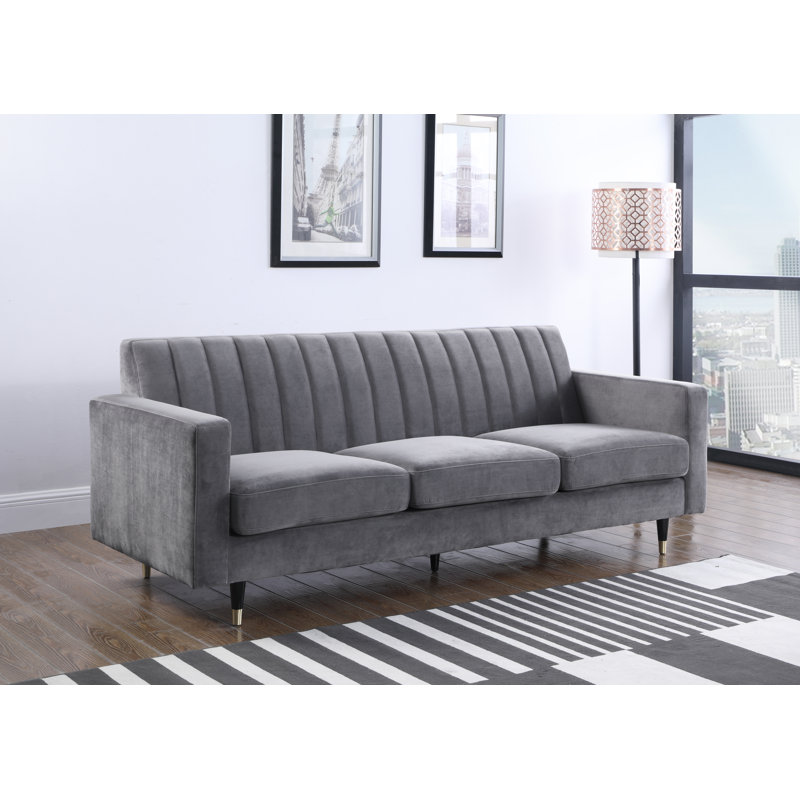 Canapé Conn, Velours gris