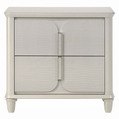 Table de chevet en bois à 2 tiroirs de luxe et fonctionnelle pour la chambre à coucher, offrant un design intemporel et une solution de rangement organisée