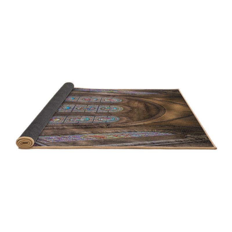 Tapis brun Elyas, Rond 7 pi