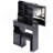 29.2" Small Space Left Drawer Desktop Vanity Table + Cushioned Stool, Extra Large Right Sliding Mirror, Multi Layer High Capacity Storage, Practical Fashionable Dresser, Suitable For Small Space-2111891731