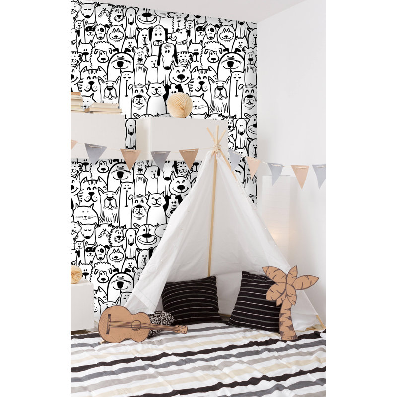 Rouleau de papier peint auto-adhésif Barger, L 75 po x l 25 po