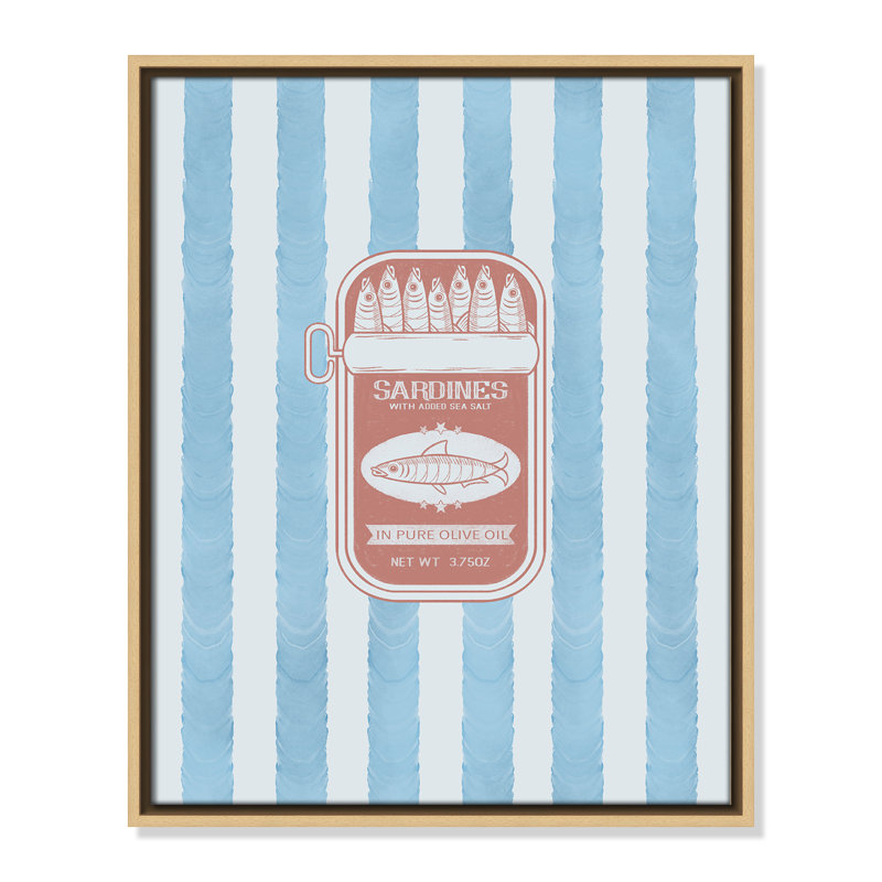 «Salty Sardines Print» par Marcus Prime, Flotteur naturel, L 17,5 po x H 21,5 po