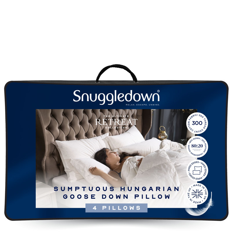 Retreat Sumptuous Soft Support Pillow Front Sleeper Luxury with Silky Microfibre Fill
