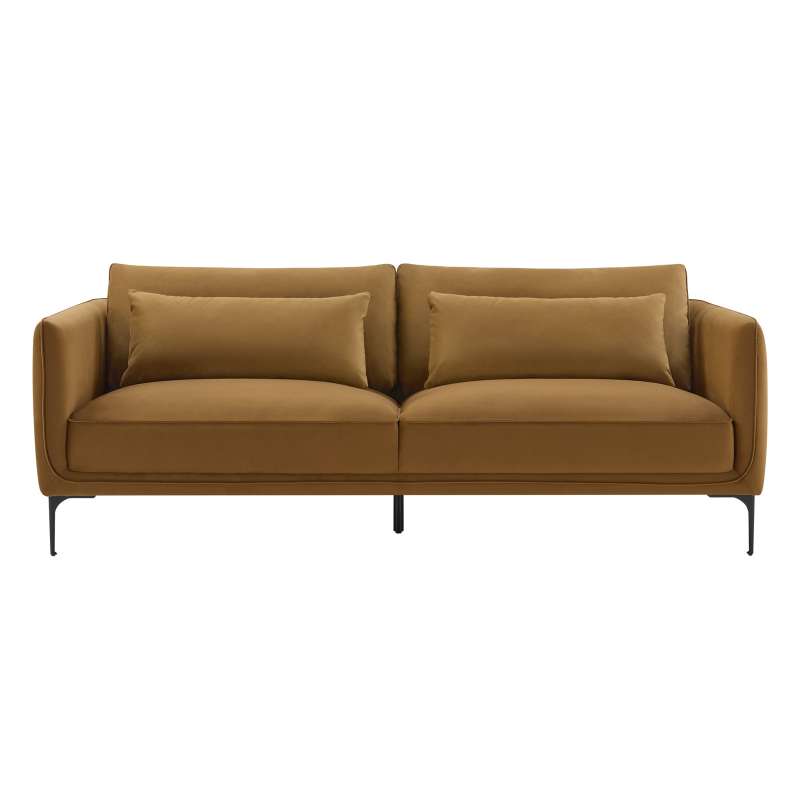 Rae 84'' Upholstered Sofa, Soren Ochre Performance Velvet