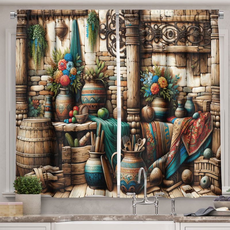 Kitchen Curtain, 55" W x 39" L